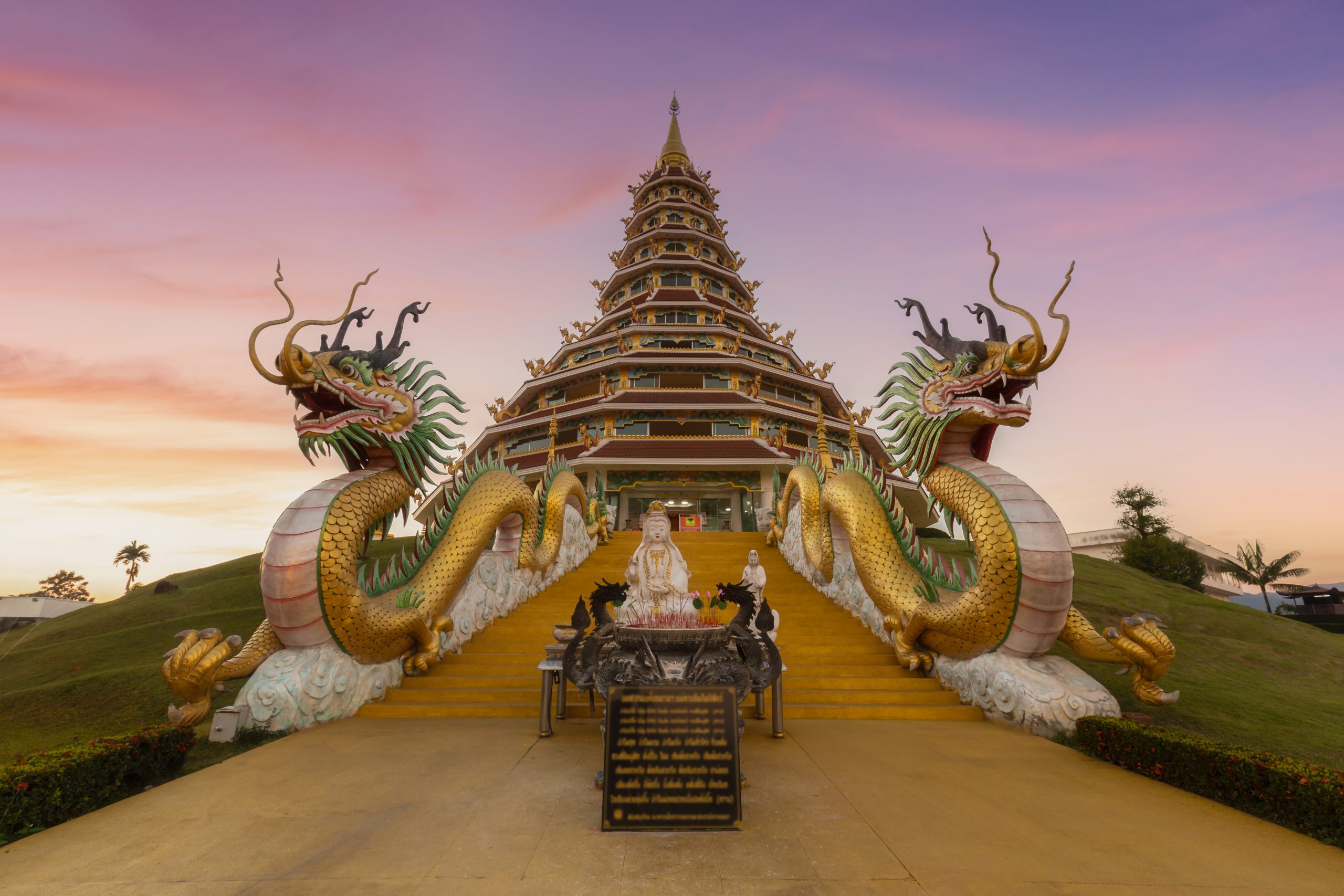 Landmark Temple Wat Huai Pla Kang (Chinese temple) at Chiang Rai